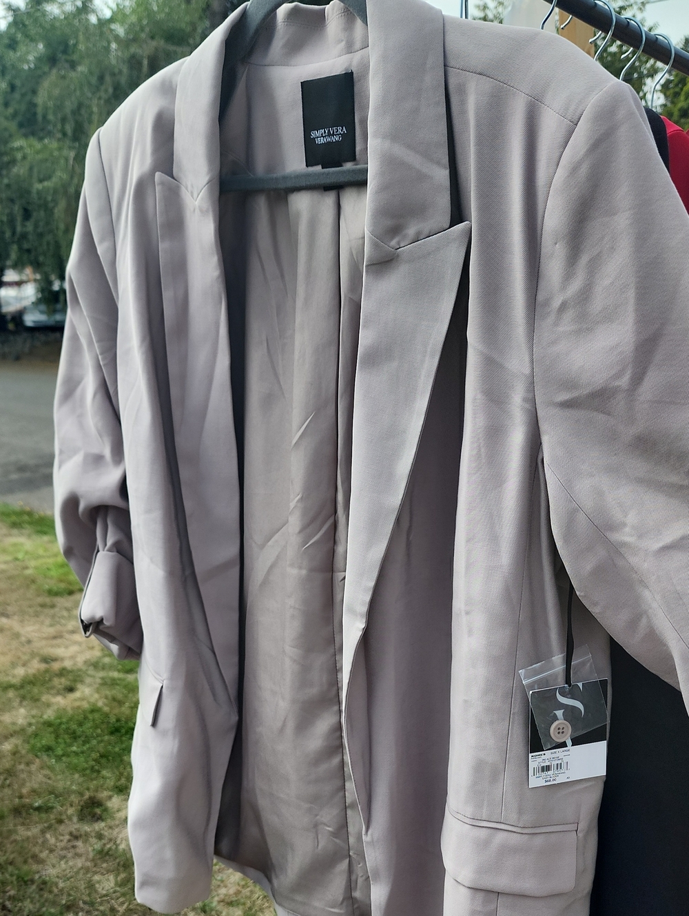 Simply Vera Vera Wang Men's Light Taupe Blazer Sport Coat